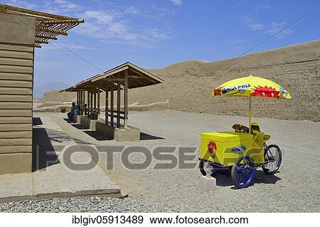 Mobile ice cream seller with parasol, ruins of Chan Chan, Trujillo, La Liberdad region, Peru, South America View Large Photo Image Stock Photo - Mobile ice cream seller with parasol, ruins of Chan Chan, Trujillo, La Liberdad region, Peru, South America. Fotosearch