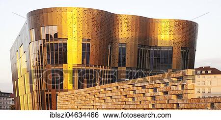 Modern house in the evening light, Döppersberg, Wuppertal, Bergisches Land, North Rhine-Westphalia, Germany, Europe View Large Photo Image Stock Photograph - Modern house in the evening light, Döppersberg, Wuppertal, Bergisches Land, North Rhine-Westphalia, Germany, Europe. Fotosearch