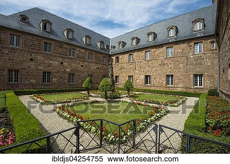 Monastery garden in the Mont Sainte-Odile monastery, Ottrott, Bas-Rhin, Alsace, France, Europe View Large Photo Image Stock Photography - Monastery garden in the Mont Sainte-Odile monastery, Ottrott, Bas-Rhin, Alsace, France, Europe. Fotosearch