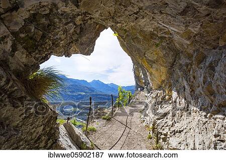 Mountain bikers on the high altitude trail through the Ewige Wand, Bad Goisern, Salzkammergut, Upper Austria, Austria, Europe View Large Photo Image Stock Photo - Mountain bikers on the high altitude trail through the Ewige Wand, Bad Goisern, Salzkammergut, Upper Austria, Austria, Europe. Fotosearch