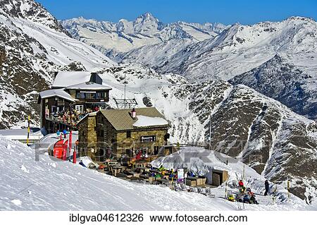 Mountain lodge Längfluh in winter, Saas-Fee ski area, Valais, Switzerland, Europe View Large Photo Image Stock Photograph - Mountain lodge Längfluh in winter, Saas-Fee ski area, Valais, Switzerland, Europe. Fotosearch