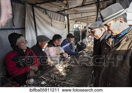 Stock Image - Naran Tuul Market, Ulan Bator, Mongolia, Asia. Fotosearch