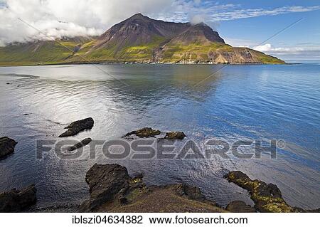 Nardvik bay with mountain Toarfjall, East Iceland, Iceland, Europe View Large Photo Image Stock Image - Nardvik bay with mountain Toarfjall, East Iceland, Iceland, Europe. Fotosearch