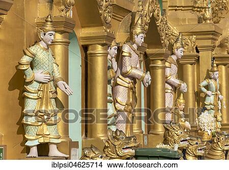 Nat spirit statues at Shwedagon Pagoda, Yangon, Rangoon, Myanmar, Burma, Asia View Large Photo Image Picture - Nat spirit statues at Shwedagon Pagoda, Yangon, Rangoon, Myanmar, Burma, Asia. Fotosearch