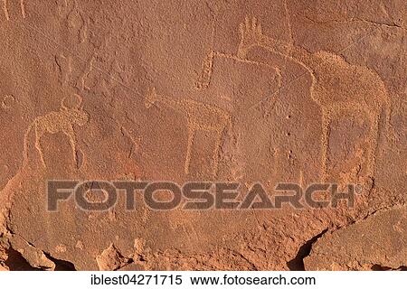 Stock Photography - Neolithic petroglyphs of a giraffe, Twyfelfontein, Unesco World Heritage Site, Damaraland, Kunene Province, Namibia, Africa. Fotosearch