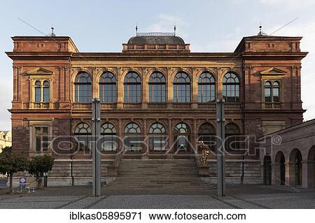 Stock Image - Neues Museum Weimar, Neo-Renaissance style building, Weimar, Thuringia, Germany, Europe. Fotosearch