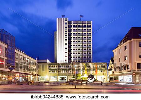 New Town Hall at dusk, Bayreuth, Upper Franconia, Bavaria, Germany, Europe View Large Photo Image Stock Photo - New Town Hall at dusk, Bayreuth, Upper Franconia, Bavaria, Germany, Europe. Fotosearch