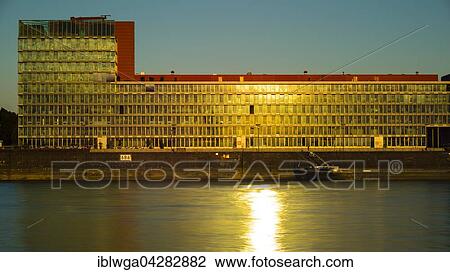 Stock Image - Office building KAP am Sudkai, Rheinauhafen, Cologne, North Rhine-Westphalia, Germany, Europe. Fotosearch