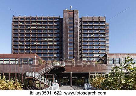 Office building with facade made of corten steel, rust layer, Landesbetrieb IT. NRW, architect Gottfried Böhm, Düsseldorf, North Rhine-Westphalia, Germany, Europe View Large Photo Image Stock Image - Office building with facade made of corten steel, rust layer, Landesbetrieb IT. NRW, architect Gottfried Böhm, Düsseldorf, North Rhine-Westphalia, Germany, Europe. Fotosearch