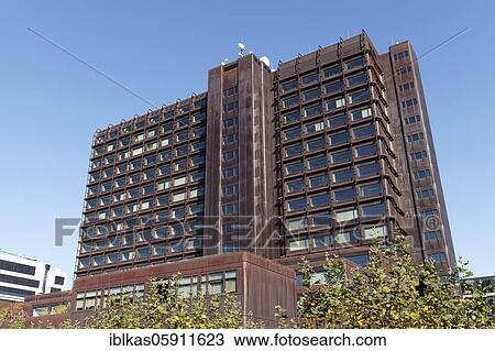 Office building with facade made of corten steel, rust layer, Landesbetrieb IT. NRW, architect Gottfried Böhm, Düsseldorf, North Rhine-Westphalia, Germany, Europe View Large Photo Image Stock Image - Office building with facade made of corten steel, rust layer, Landesbetrieb IT. NRW, architect Gottfried Böhm, Düsseldorf, North Rhine-Westphalia, Germany, Europe. Fotosearch