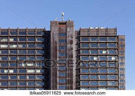 Office building with facade made of corten steel, layer of rust, Landesbetrieb IT. North Rhine-Westphalia, architect Gottfried Böhm, Düsseldorf, North Rhine-Westphalia, Germany, Europe View Large Photo Image Stock Photography - Office building with facade made of corten steel, layer of rust, Landesbetrieb IT. North Rhine-Westphalia, architect Gottfried Böhm, Düsseldorf, North Rhine-Westphalia, Germany, Europe. Fotosearch