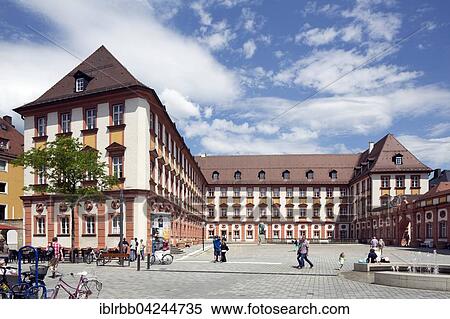 Stock Photography - Old Castle, now the tax office, Bayreuth, Upper Franconia, Bavaria, Germany, Europe. Fotosearch