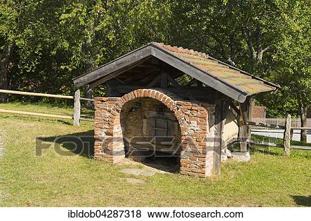Stock Photo - Oven, Finsterau open-air museum, Lower Bavaria, Germany, Europe. Fotosearch
