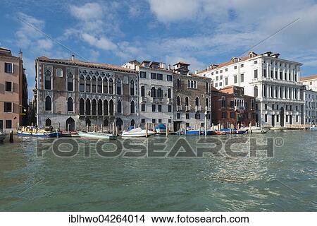 Picture - Palazzo Morosini Brandolin, Palazzo Ca' Corner della Regina on the right, Grand Canal, district San Polo, Venice, Veneto, Italy, Europe. Fotosearch