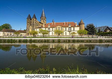 Paray le Monial, Basilica of The Sacred Heart, romanesque church, a pilgrimage site on the river Bourbince, Saône et Loire department, France, Europe View Large Photo Image Picture - Paray le Monial, Basilica of The Sacred Heart, romanesque church, a pilgrimage site on the river Bourbince, Saône et Loire department, France, Europe. Fotosearch