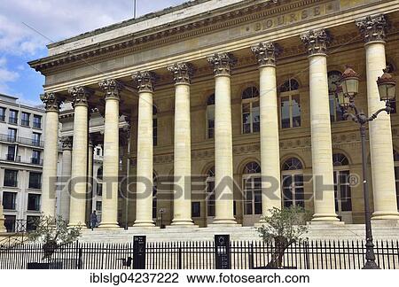 Stock Image - Paris Bourse, stock exchange building, Paris, Ile de France, France, Europe. Fotosearch