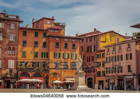 Piazza del Giglio in Lucca, Tuscany, Italy, Europe View Large Photo Image Stock Photo - Piazza del Giglio in Lucca, Tuscany, Italy, Europe. Fotosearch