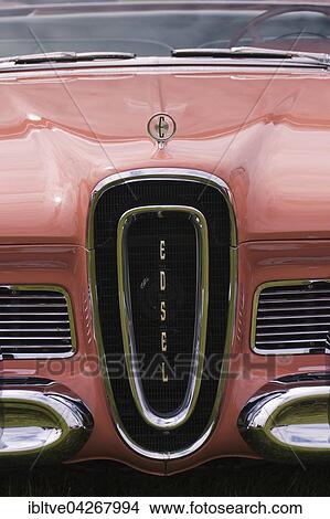 Pink bonnet, American Edsel classic car, Power Meet oldtimer meeting, altered license plate, Vasteras, Sweden, Europe View Large Photo Image Picture - Pink bonnet, American Edsel classic car, Power Meet oldtimer meeting, altered license plate, Vasteras, Sweden, Europe. Fotosearch