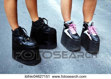 Stock Image - Platform Shoes, Berlin, Germany, Europe. Fotosearch