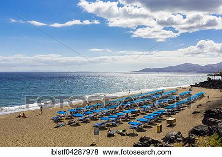 Playa Grande, Puerto del Carmen, Lanzarote, Canary Islands, Spain, Southern Europe, Europe View Large Photo Image Stock Photo - Playa Grande, Puerto del Carmen, Lanzarote, Canary Islands, Spain, Southern Europe, Europe. Fotosearch