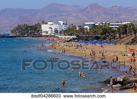 Playa Grande, the town beach in Puerto del Carmen, Lanzarote, Canary Islands, Spain, Southern Europe, Europe View Large Photo Image Stock Image - Playa Grande, the town beach in Puerto del Carmen, Lanzarote, Canary Islands, Spain, Southern Europe, Europe. Fotosearch