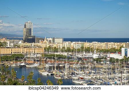 Port Vell, old harbour, Barcelona, Catalonia, Spain, Europe View Large Photo Image Stock Photo - Port Vell, old harbour, Barcelona, Catalonia, Spain, Europe. Fotosearch