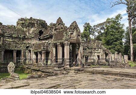 Preah Khan Temple, Angkor, Cambodia, Asia View Large Photo Image Picture - Preah Khan Temple, Angkor, Cambodia, Asia. Fotosearch