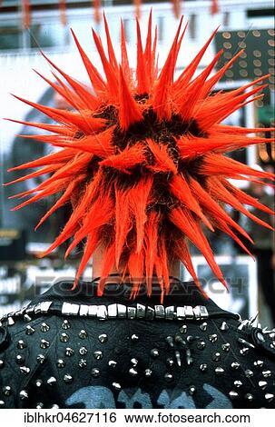 Stock Photograph - Punk red hair, Berlin, Germany, Europe. Fotosearch