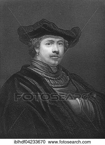 Stock Image - Rembrandt Harmenszoon van Rijn, 1606, 1669, Dutch painter of the Baroque. Fotosearch