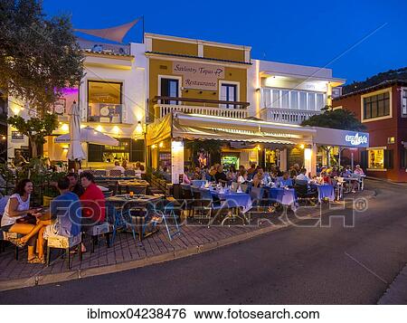 Restaurants at dawn, Port d'Andratx, Majorca, Balearic Islands, Spain, Europe View Large Photo Image Stock Photograph - Restaurants at dawn, Port d'Andratx, Majorca, Balearic Islands, Spain, Europe. Fotosearch