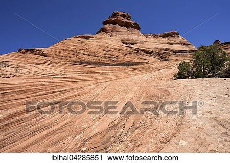 Stock Image - Rock formation, textures, Garden of Eden, Arches National Park, Utah, USA, North America. Fotosearch
