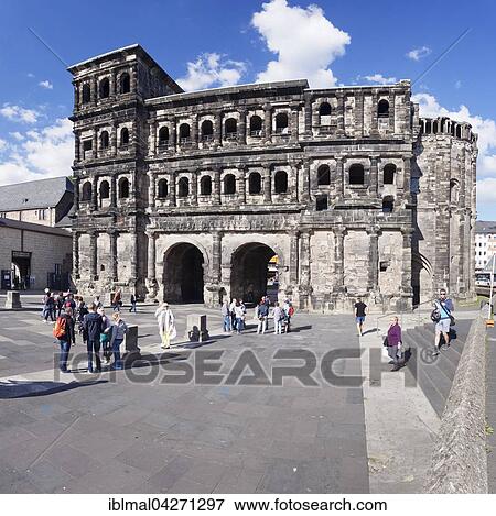 Roman city gate Porta Nigra, UNESCO World Heritage Site, Trier, Rhineland-Palatinate, Germany, Europe View Large Photo Image Stock Photo - Roman city gate Porta Nigra, UNESCO World Heritage Site, Trier, Rhineland-Palatinate, Germany, Europe. Fotosearch