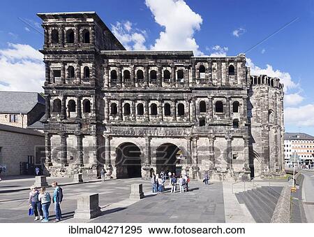 Roman city gate Porta Nigra, UNESCO World Heritage Site, Trier, Rhineland-Palatinate, Germany, Europe View Large Photo Image Stock Photography - Roman city gate Porta Nigra, UNESCO World Heritage Site, Trier, Rhineland-Palatinate, Germany, Europe. Fotosearch