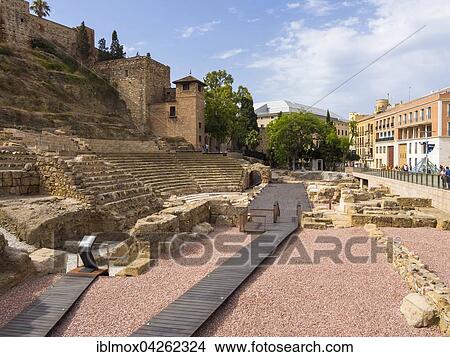 Roman theater, Malaga, Malaga Province, Andalusia, Spain, Europe View Large Photo Image Picture - Roman theater, Malaga, Malaga Province, Andalusia, Spain, Europe. Fotosearch
