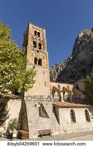 Romanesque bell tower, Moustiers-Sainte-Marie, Provence-Alpes-Cote d'Azur, France, Europe View Large Photo Image Stock Image - Romanesque bell tower, Moustiers-Sainte-Marie, Provence-Alpes-Cote d'Azur, France, Europe. Fotosearch