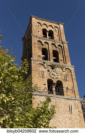 Romanesque bell tower, Moustiers-Sainte-Marie, Provence-Alpes-Cote d'Azur, France, Europe View Large Photo Image Stock Image - Romanesque bell tower, Moustiers-Sainte-Marie, Provence-Alpes-Cote d'Azur, France, Europe. Fotosearch