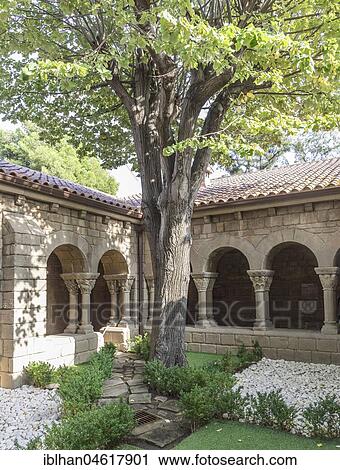 Romanesque church cloister, Poble Espanol de Montjuic, Barcelona, Catalonia, Spain, Europe View Large Photo Image Stock Image - Romanesque church cloister, Poble Espanol de Montjuic, Barcelona, Catalonia, Spain, Europe. Fotosearch