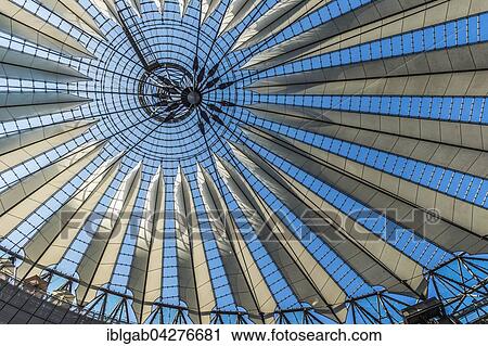 Roof of the Sony Center, Potsdamer Platz, Berlin, Germany, Europe View Large Photo Image Stock Image - Roof of the Sony Center, Potsdamer Platz, Berlin, Germany, Europe. Fotosearch