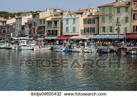 Row of houses at the harbour, Cassis, Bouches-du-Rhone, Provence-Alpes-Côte d' Azur, South of France, France, Europe View Large Photo Image Stock Image - Row of houses at the harbour, Cassis, Bouches-du-Rhone, Provence-Alpes-Côte d' Azur, South of France, France, Europe. Fotosearch