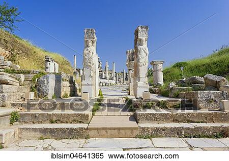 Ruins, Gates of Hercules, Ephesus, Turkey, Asia View Large Photo Image Stock Photography - Ruins, Gates of Hercules, Ephesus, Turkey, Asia. Fotosearch