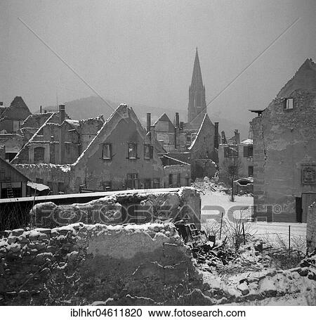 Ruins of destroyed houses in the snow, in the background Freiburg Cathedral, ca. 1945, Freiburg, Germany, Europe View Large Photo Image Stock Image - Ruins of destroyed houses in the snow, in the background Freiburg Cathedral, ca. 1945, Freiburg, Germany, Europe. Fotosearch