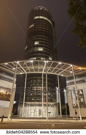 RWE Tower at night, power company, Essen, Ruhr district, North Rhine-Westphalia, Germany, Europe View Large Photo Image Picture - RWE Tower at night, power company, Essen, Ruhr district, North Rhine-Westphalia, Germany, Europe. Fotosearch
