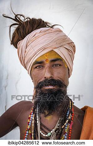 Sadhu, portrait, Pushkar, Rajasthan, India, Asia View Large Photo Image Stock Image - Sadhu, portrait, Pushkar, Rajasthan, India, Asia. Fotosearch