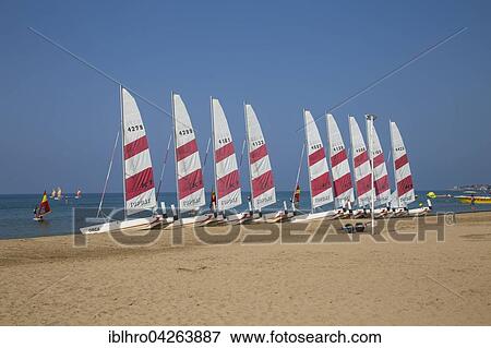Sailboats on the beach, Robinson Club Pamfilya, Side-Sorgun, Side Belediyesi, Antalya, Turkey, Asia View Large Photo Image Stock Photo - Sailboats on the beach, Robinson Club Pamfilya, Side-Sorgun, Side Belediyesi, Antalya, Turkey, Asia. Fotosearch