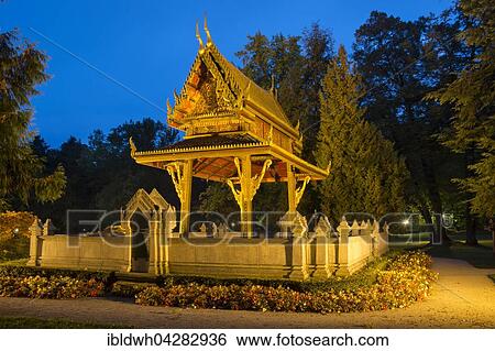 Sala Thai in the park, temple, park at twilight, Bad Homburg vor der Hohe, Hesse, Germany, Europe View Large Photo Image Stock Photograph - Sala Thai in the park, temple, park at twilight, Bad Homburg vor der Hohe, Hesse, Germany, Europe. Fotosearch