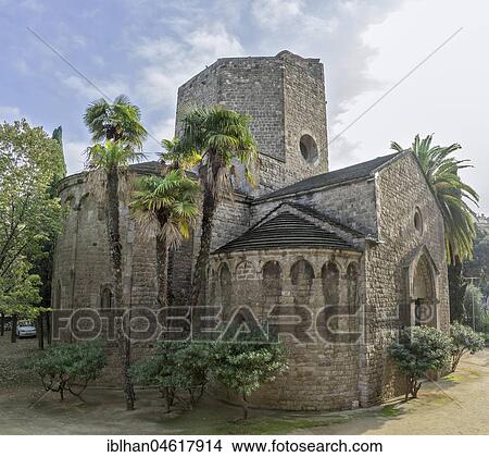 Picture - Sant Pau del Camp Monastery, Barcelona, Catalonia, Spain, Europe. Fotosearch
