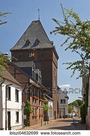 Schelmenturm, Monheim am Rhein, Bergisches Land, North Rhine-Westphalia, Germany, Europe View Large Photo Image Stock Photo - Schelmenturm, Monheim am Rhein, Bergisches Land, North Rhine-Westphalia, Germany, Europe. Fotosearch