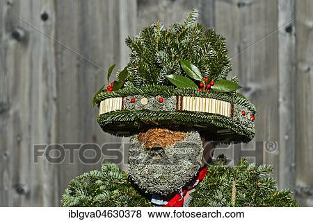 Stock Photo - Schö-wüeschter New Year's Eve Klaus, portrait, Urnäsch, Canton Appenzell Ausserrhoden, Switzerland, Europe. Fotosearch