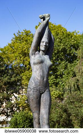 Stock Photo - Sculpture, Dancer in the Mirabell Garden, Salzburg, Austria, Europe. Fotosearch