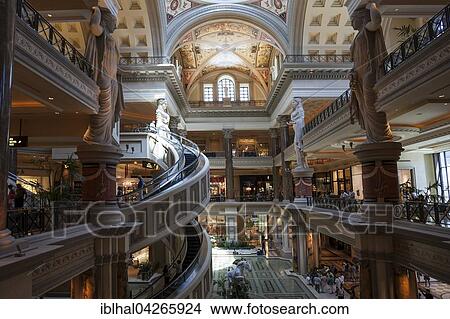 Shops, shopping center, mall, Caesars Palace Hotel, Las Vegas, Nevada, USA, North America View Large Photo Image Picture - Shops, shopping center, mall, Caesars Palace Hotel, Las Vegas, Nevada, USA, North America. Fotosearch